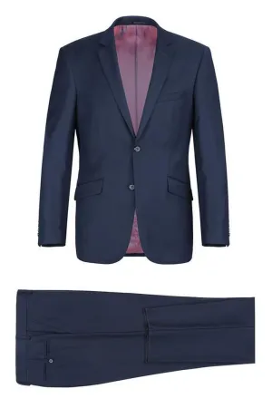 Navy Solid 2-Button Notch Suit (2-Piece Set)