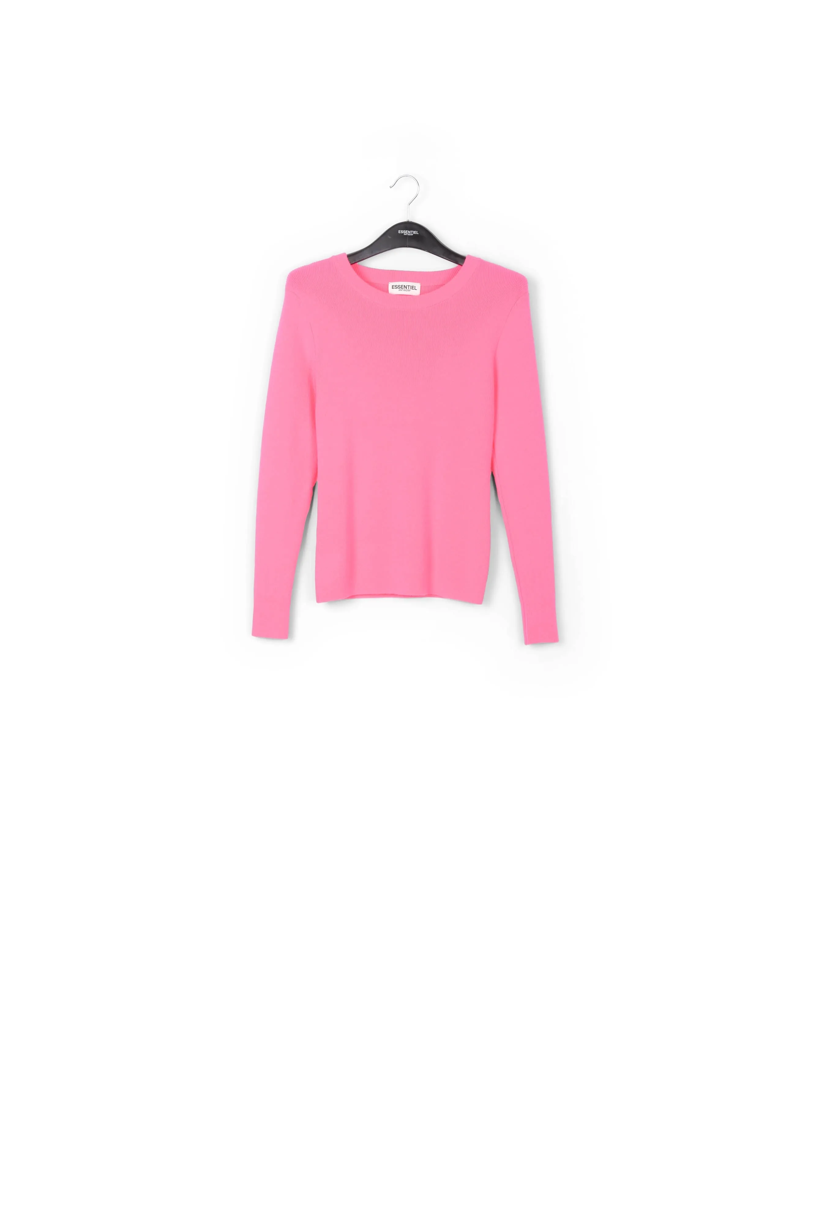 Neon pink rib-knitted sweater