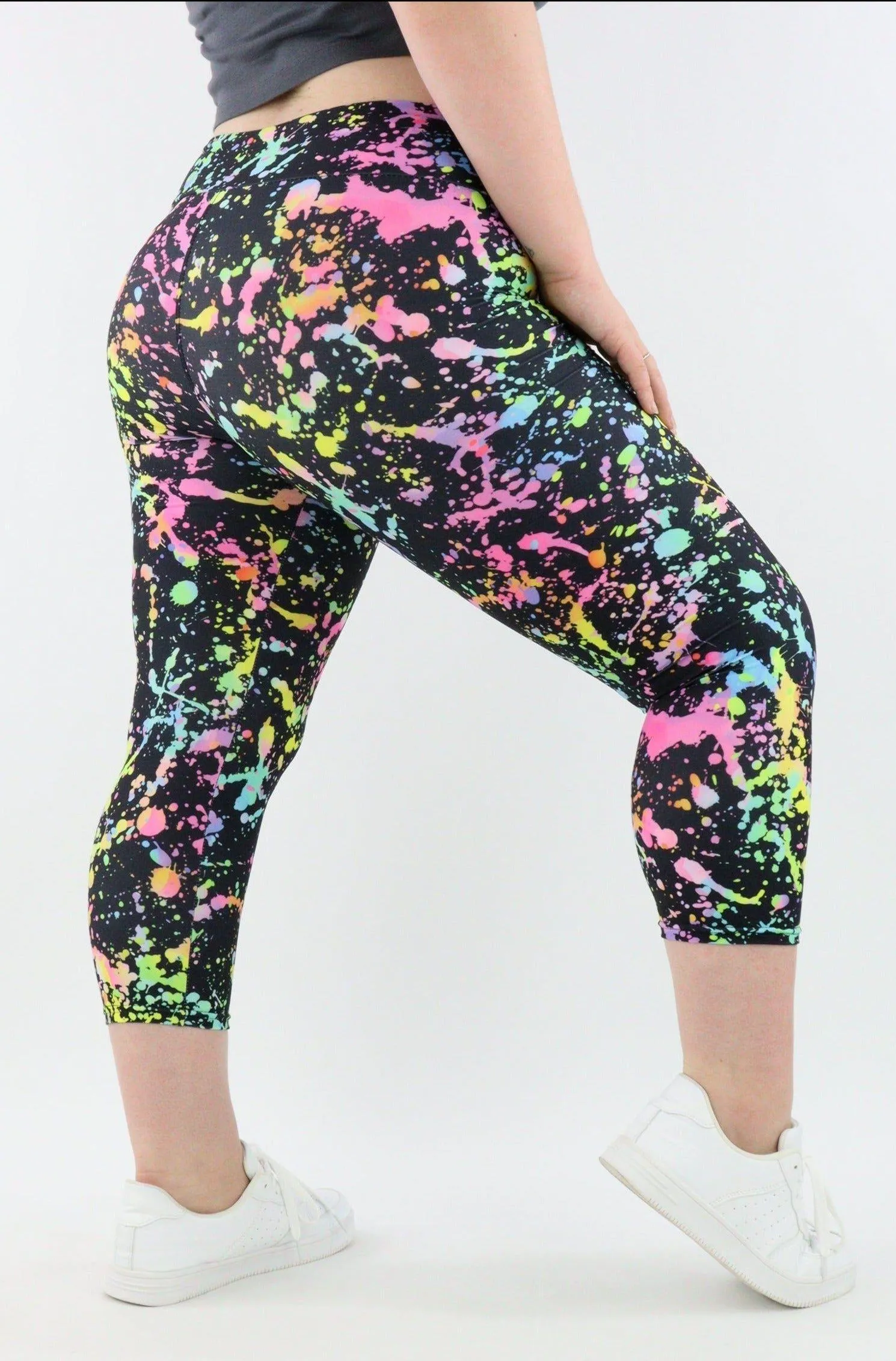 Neon Splash - Casual - Capri Leggings