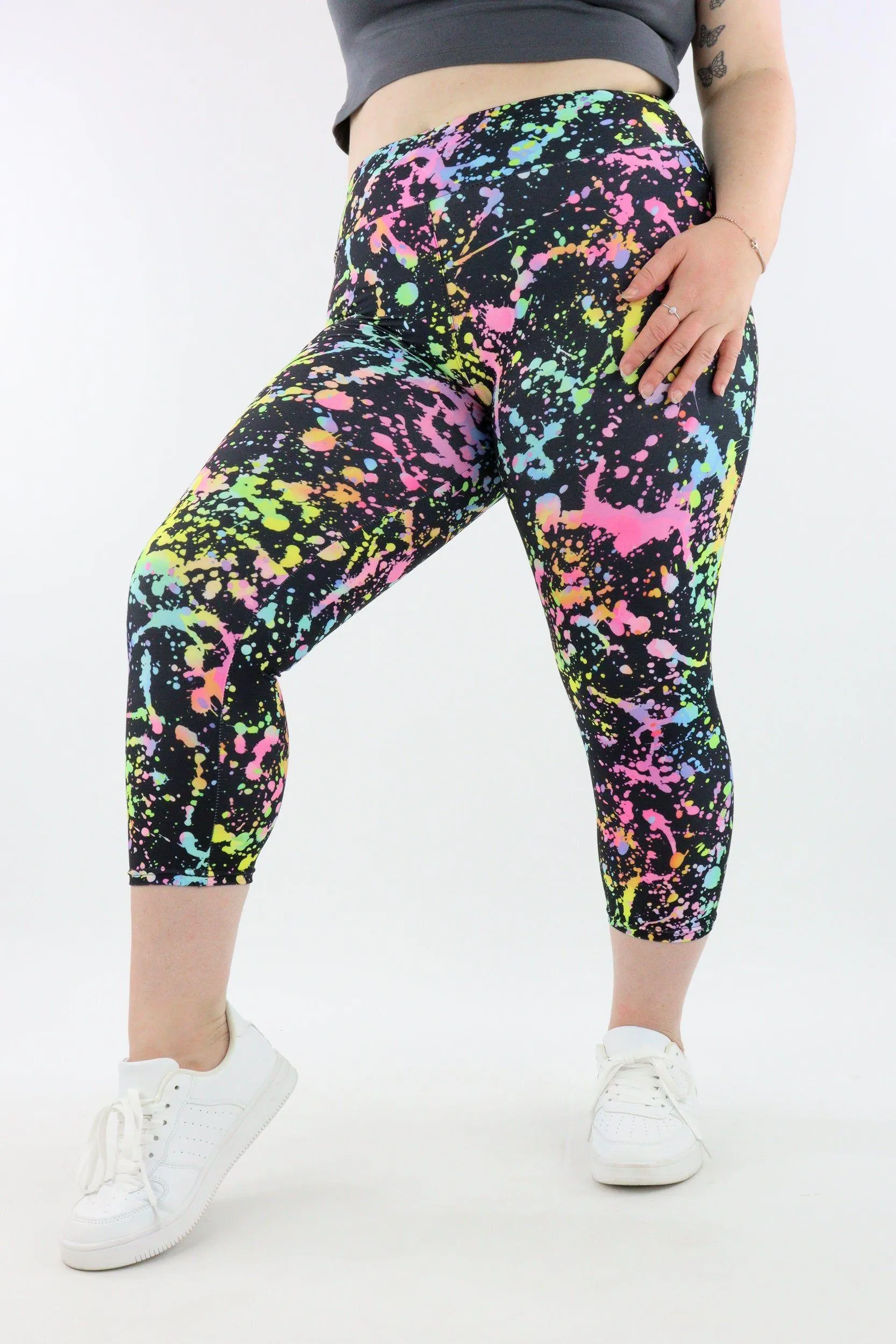 Neon Splash - Casual - Capri Leggings