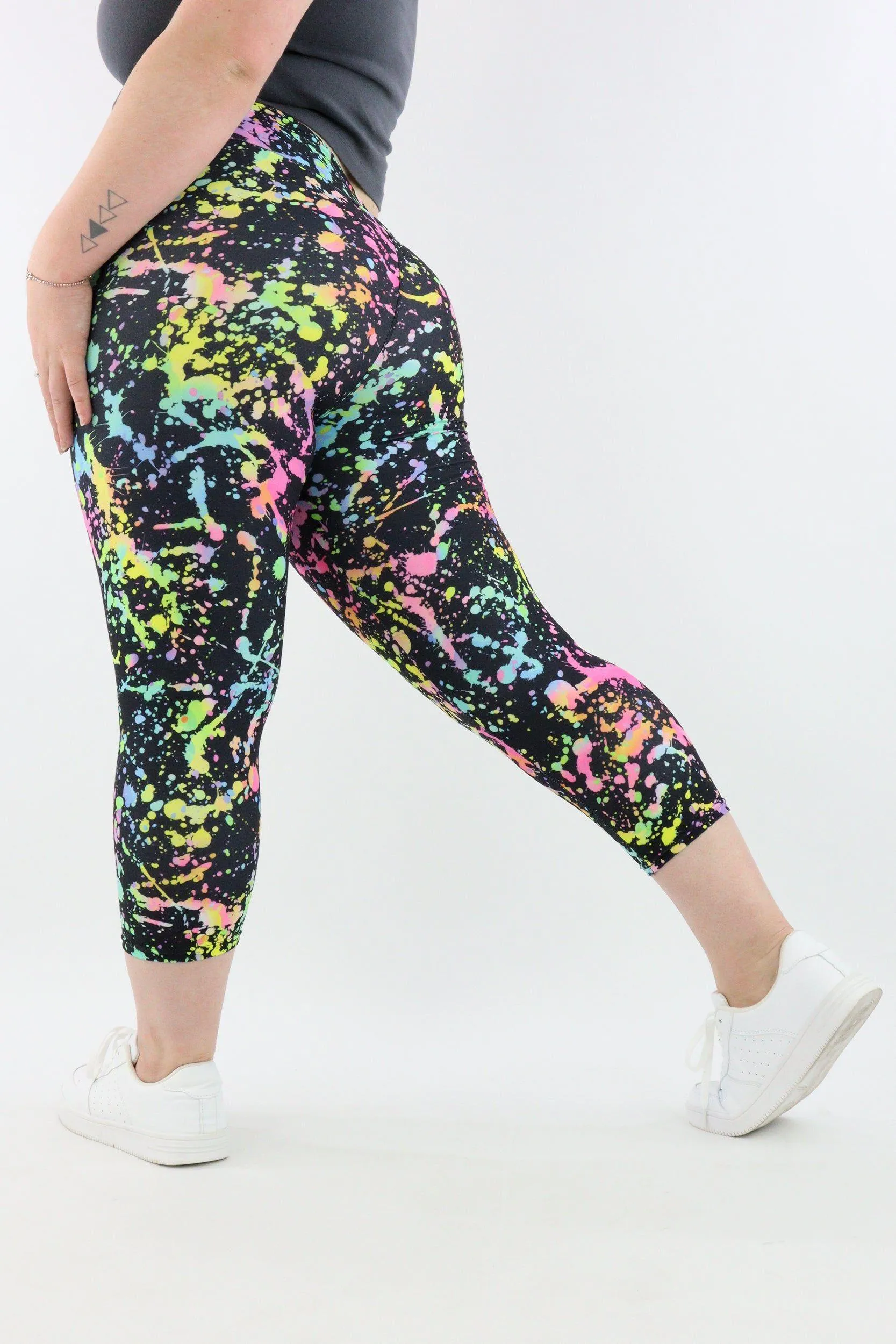 Neon Splash - Casual - Capri Leggings