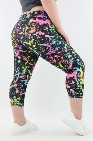 Neon Splash - Casual - Capri Leggings