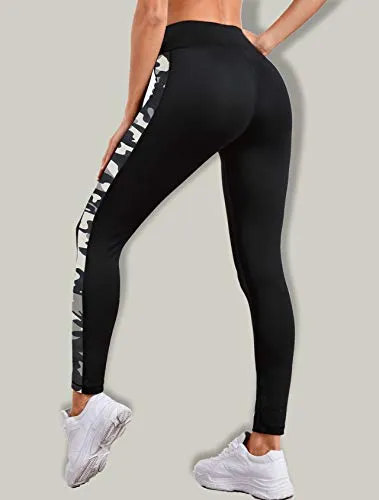 Neu Look Gym wear Workout Leggings Tights Ankle Length Stretchable Sports Leggings | Sports Fitness Yoga Track Pants for Girls & Women(Black, Size - L)