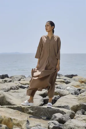 New Season Summer/Fall 24-Pants Low Crotch Cotton Beige-MT LWCRTHPants-NA Slub Beige-Fashion Edit Mati