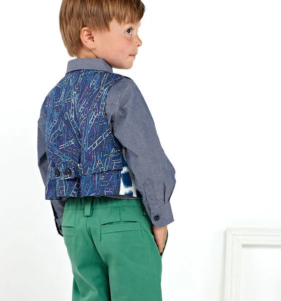 Oliver   S: Art Museum Vest   Trousers Sewing Pattern (6m-4)