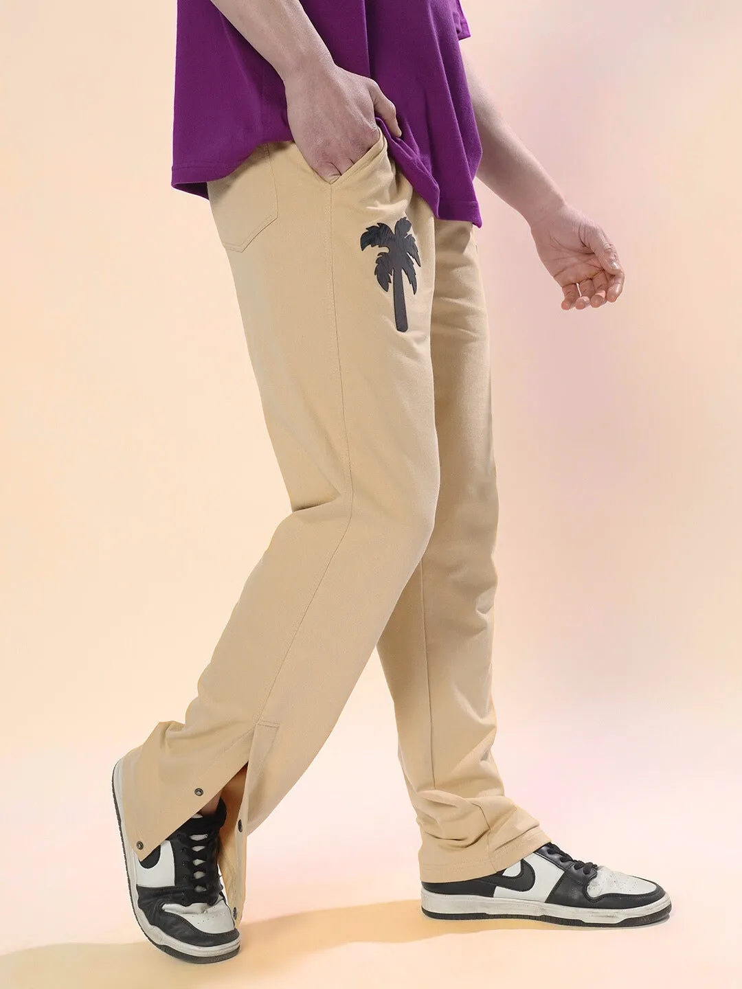 PHOENIX  DIGITAL PRINTED JOGGERS (BEIGE)