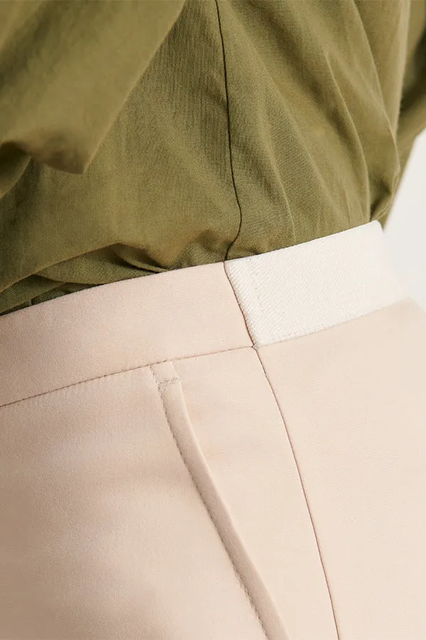 PICO11 BEIGE STRAIGHT TROUSERS