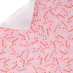 Pink Candy Canes Printed Felt