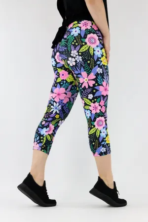 Pinky Petals - Casual - Capri Leggings