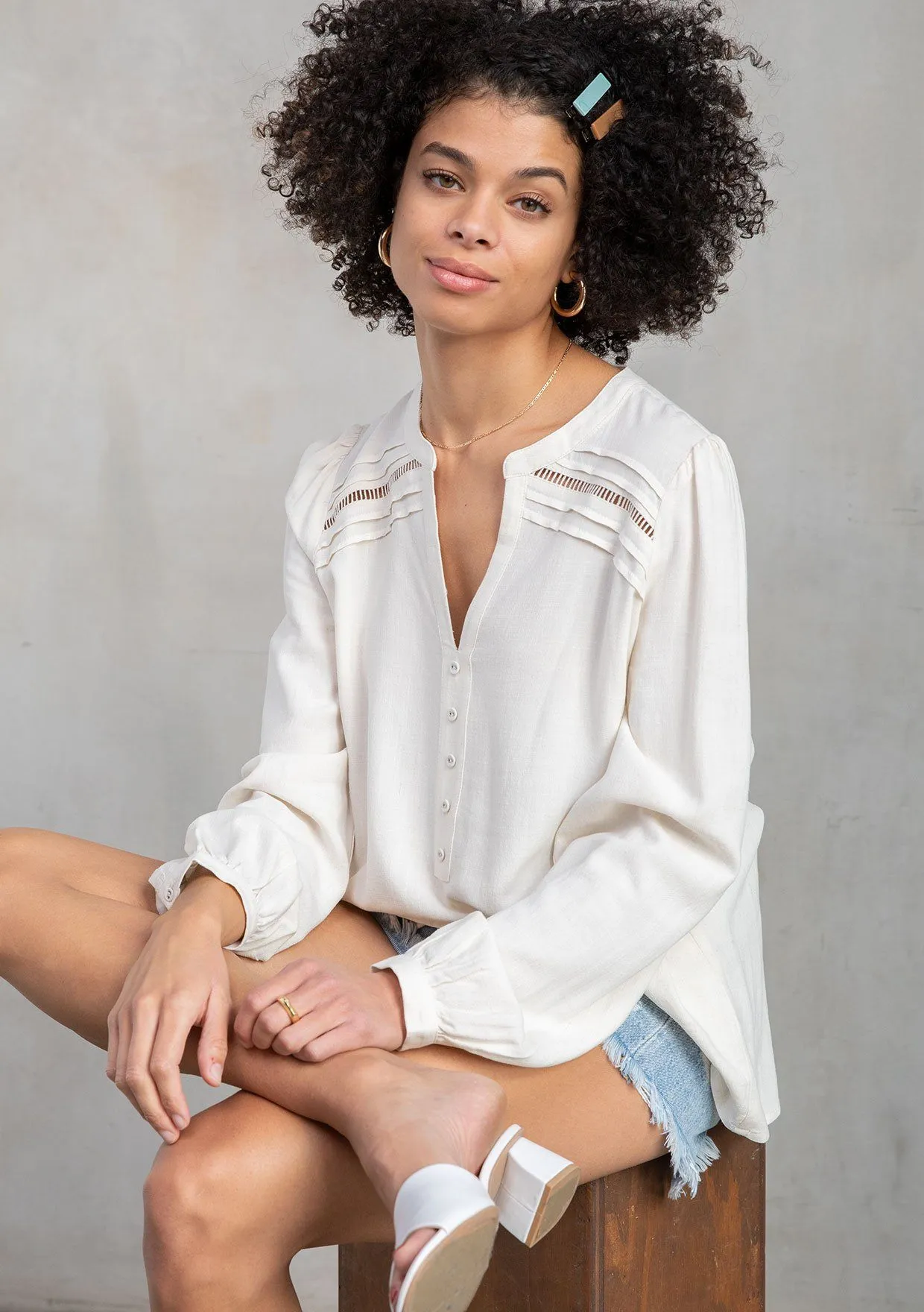 Pippa Linen Blend Blouse