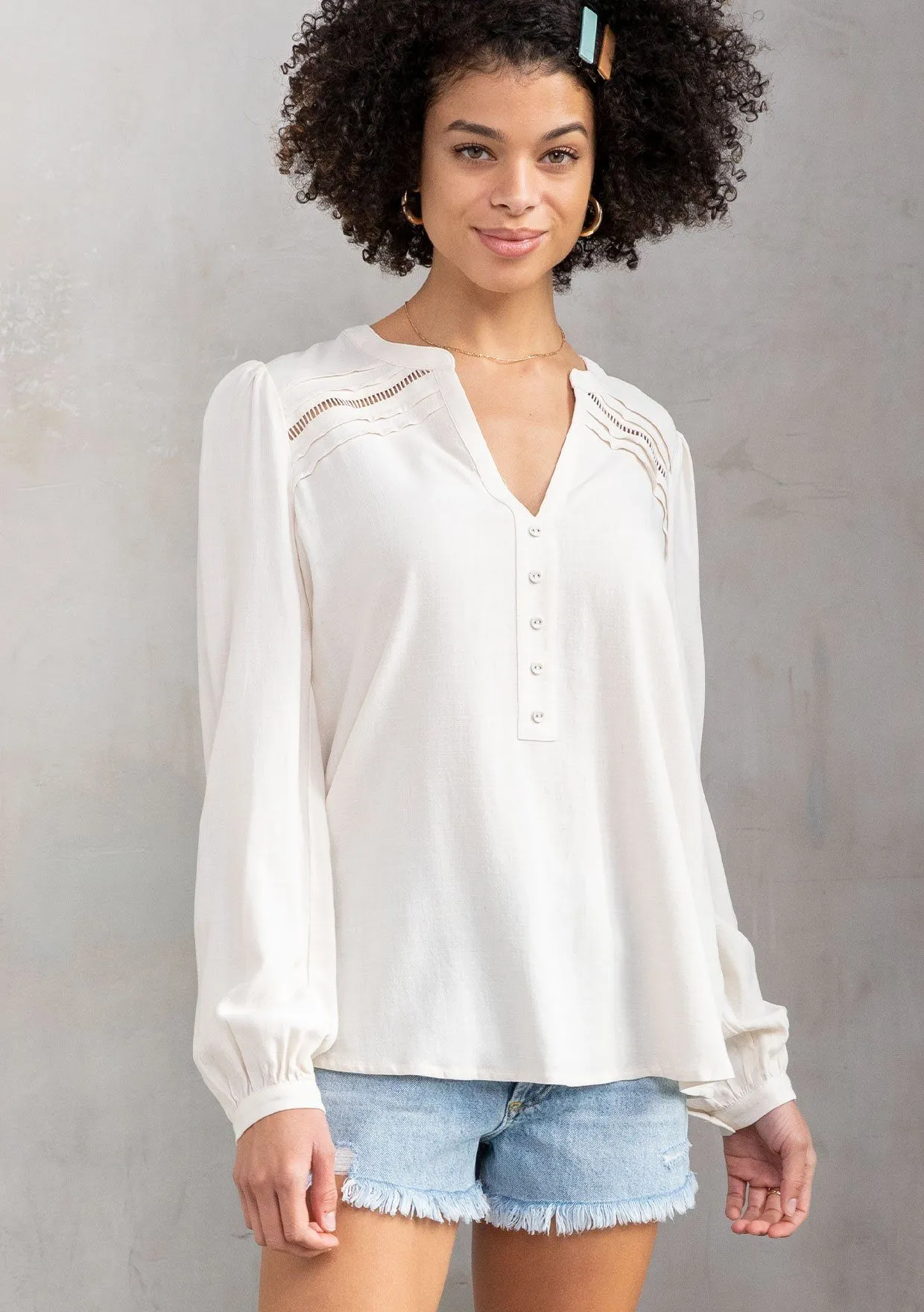 Pippa Linen Blend Blouse