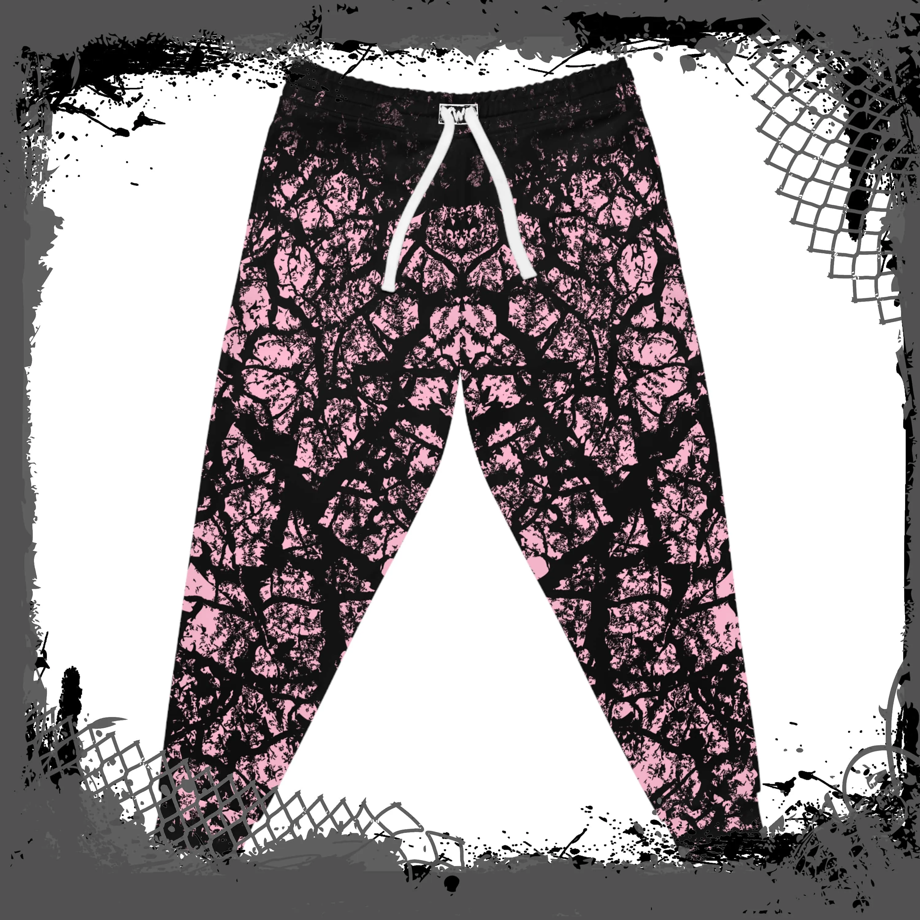 PNK/BLK Unisex "Frac'd" Joggers