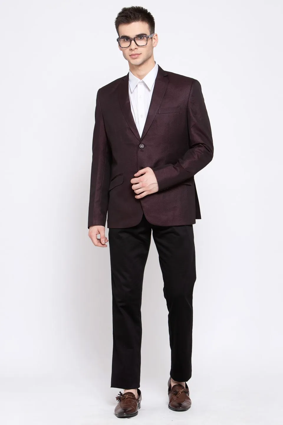 Poly Blend Brown Blazer