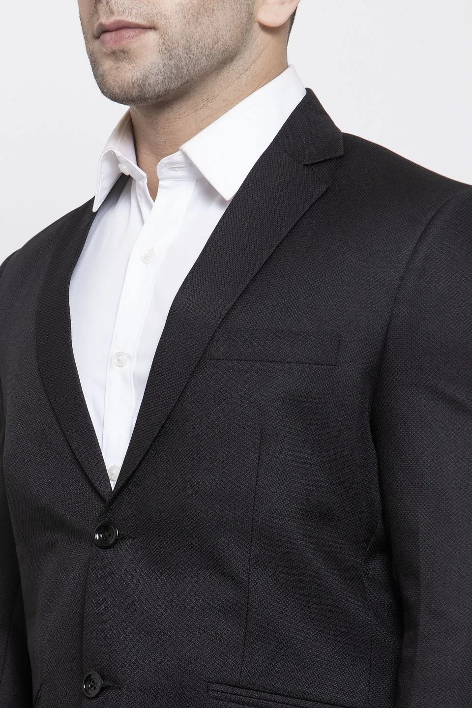 Polyester Cotton Black Blazer