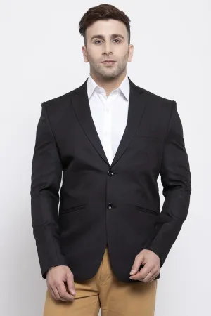 Polyester Cotton Black Blazer
