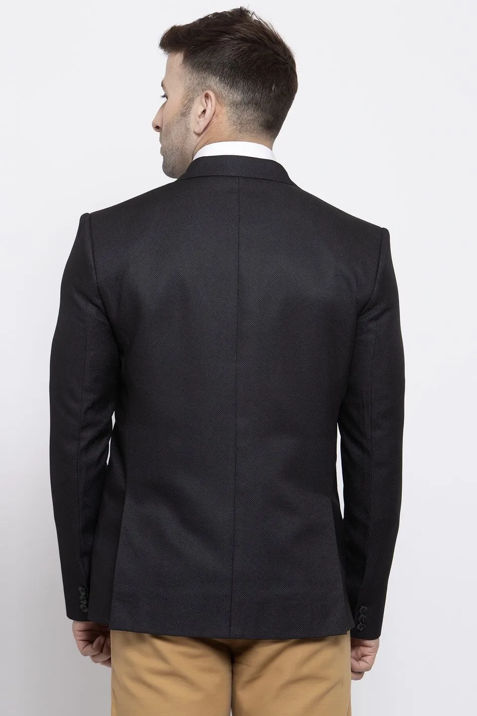 Polyester Cotton Black Blazer
