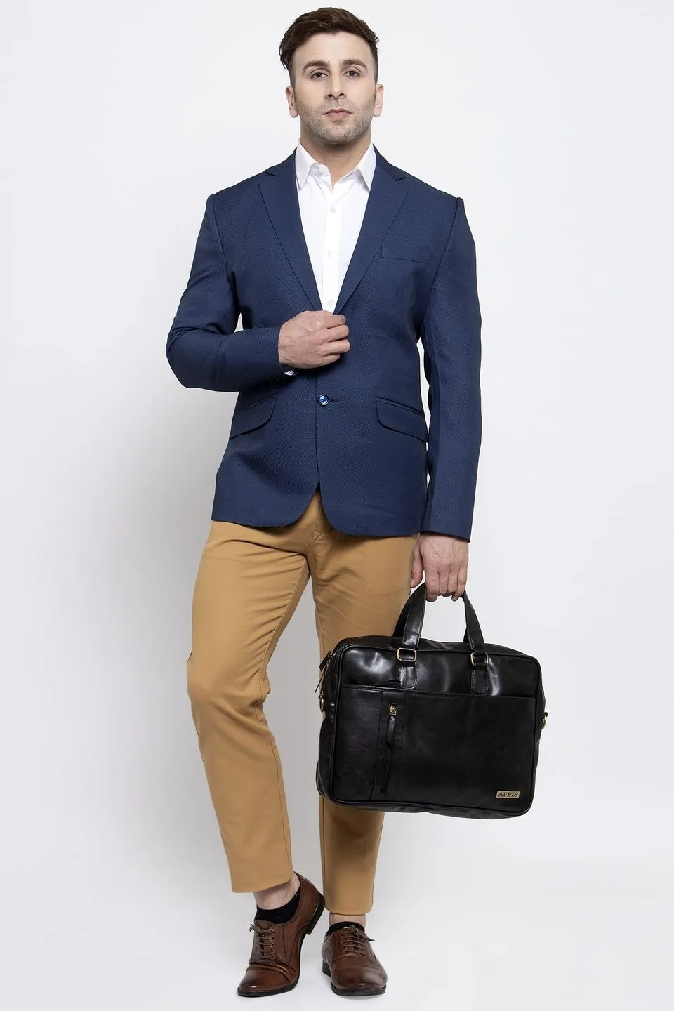 Polyester Cotton Blue Blazer