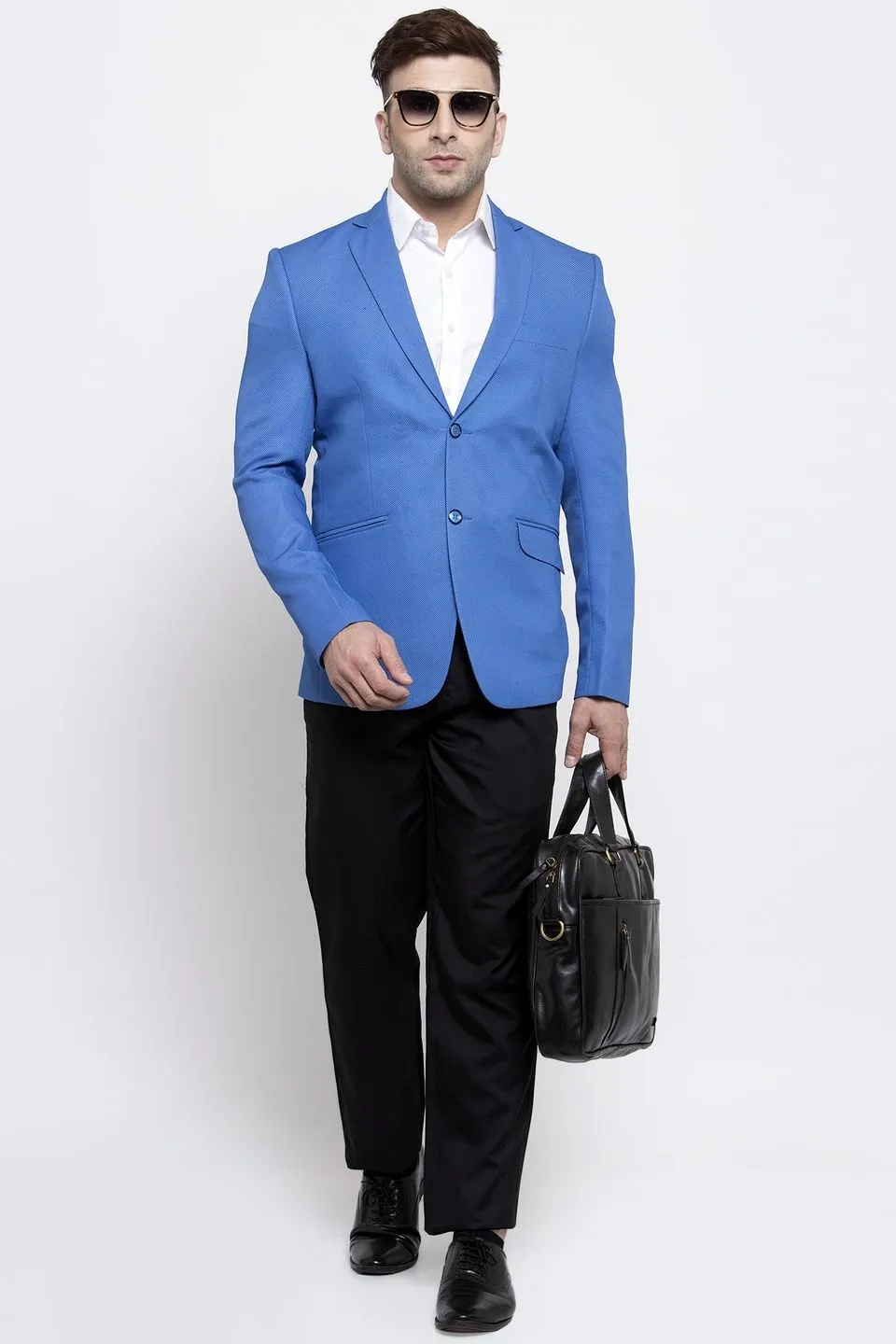 Polyester Cotton Blue Blazer