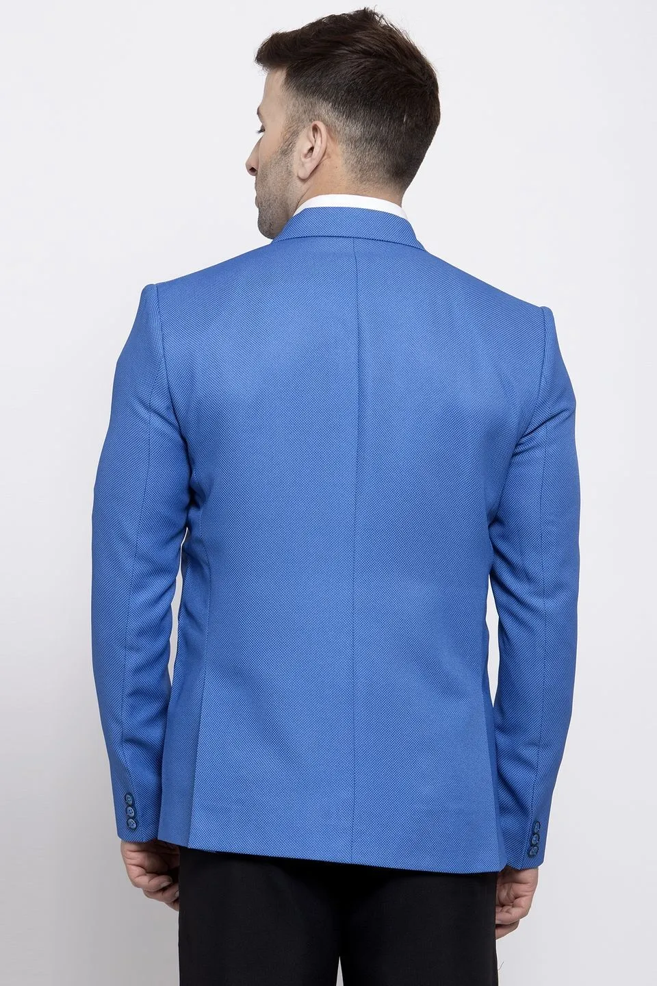Polyester Cotton Blue Blazer