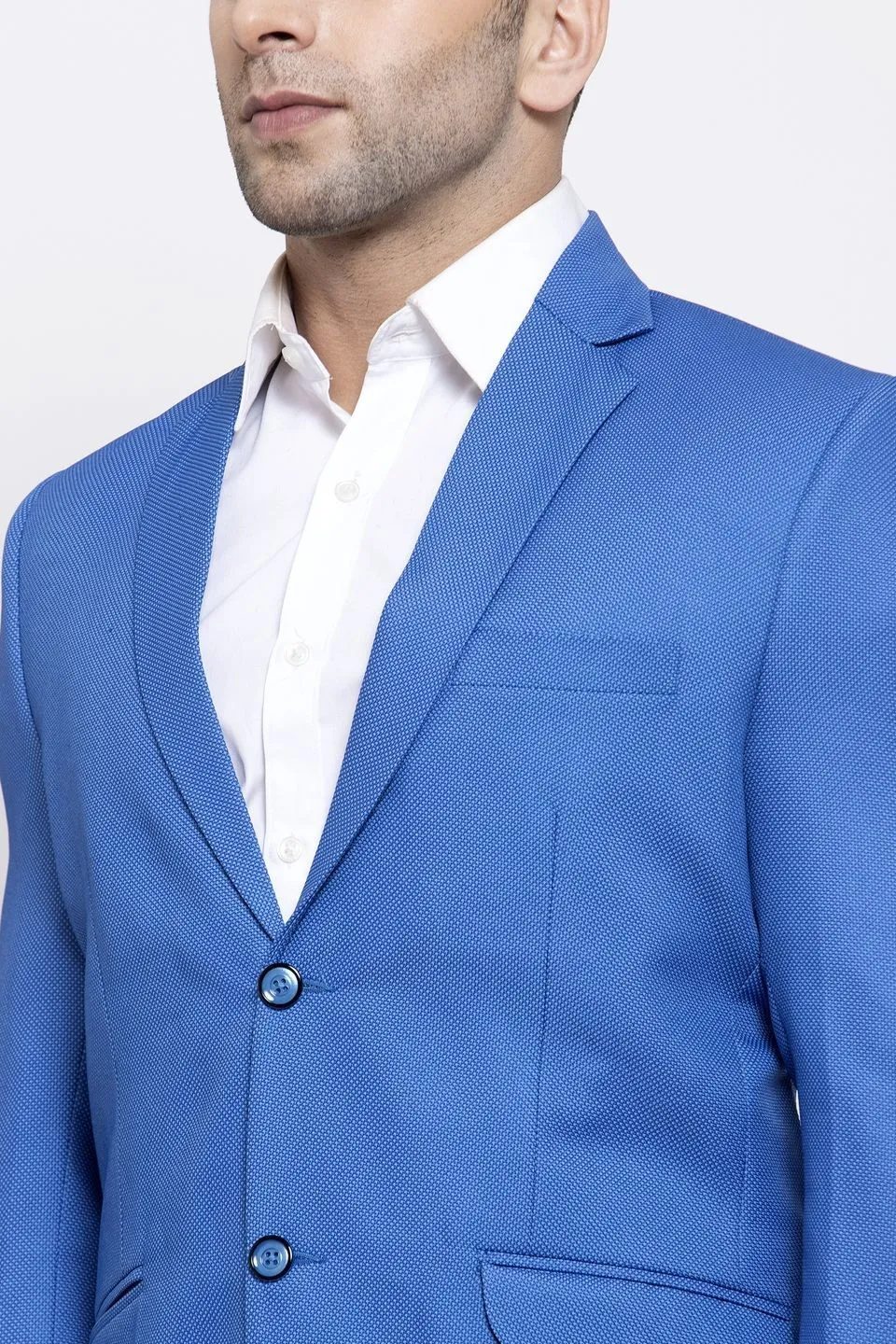 Polyester Cotton Blue Blazer