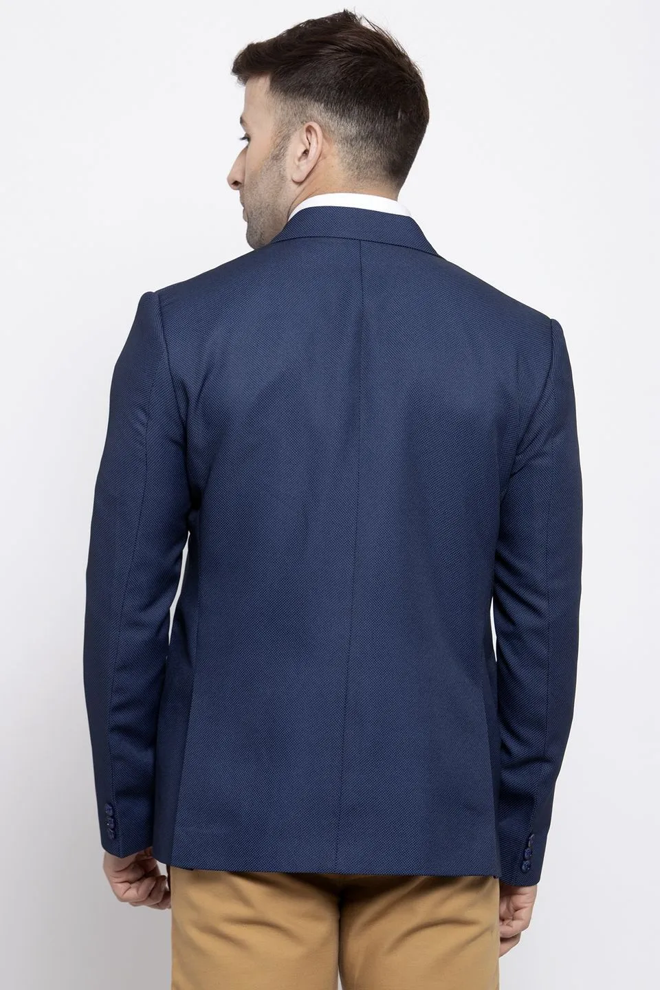 Polyester Cotton Blue Blazer
