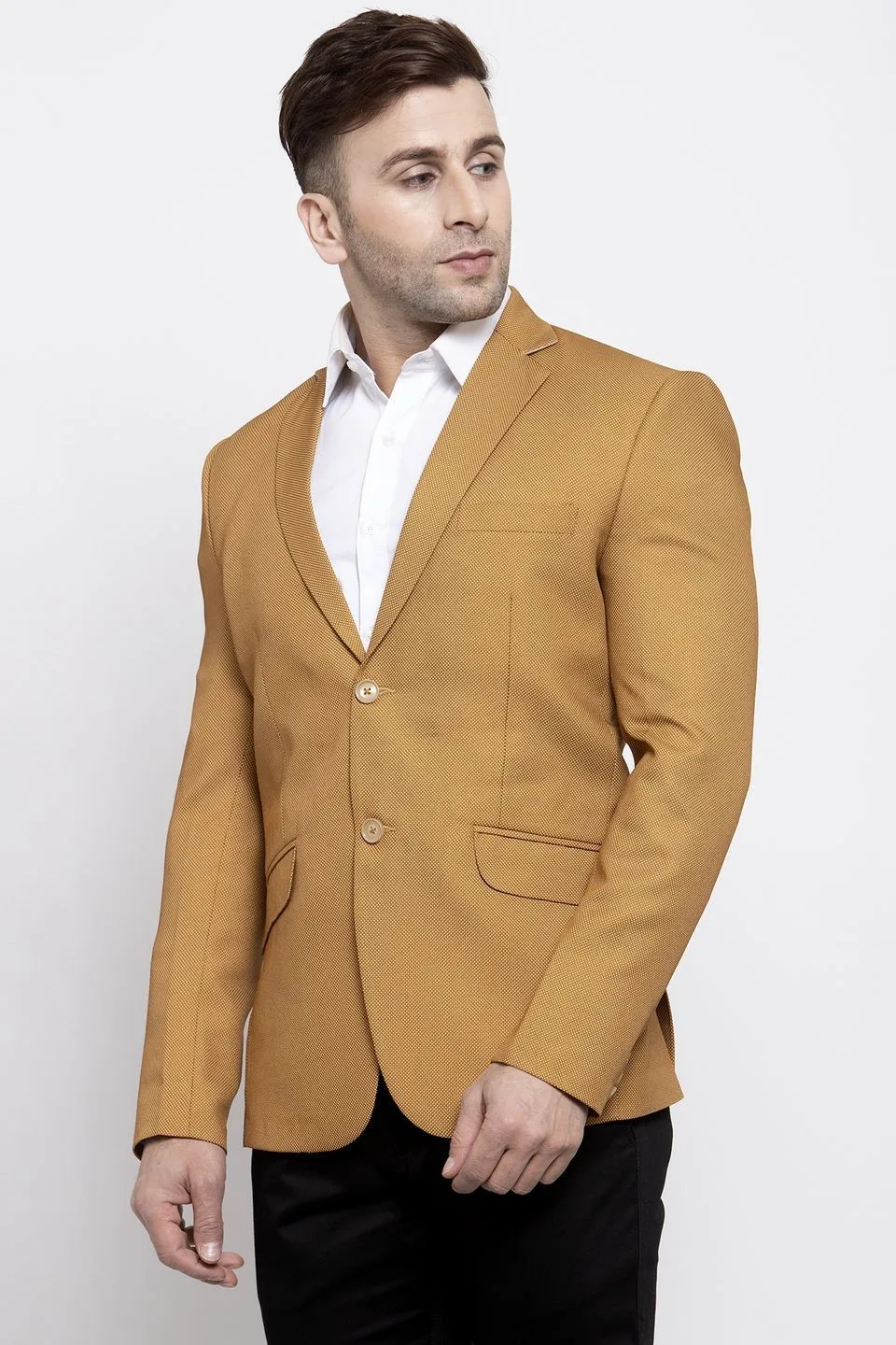 Polyester Cotton Brown Blazer