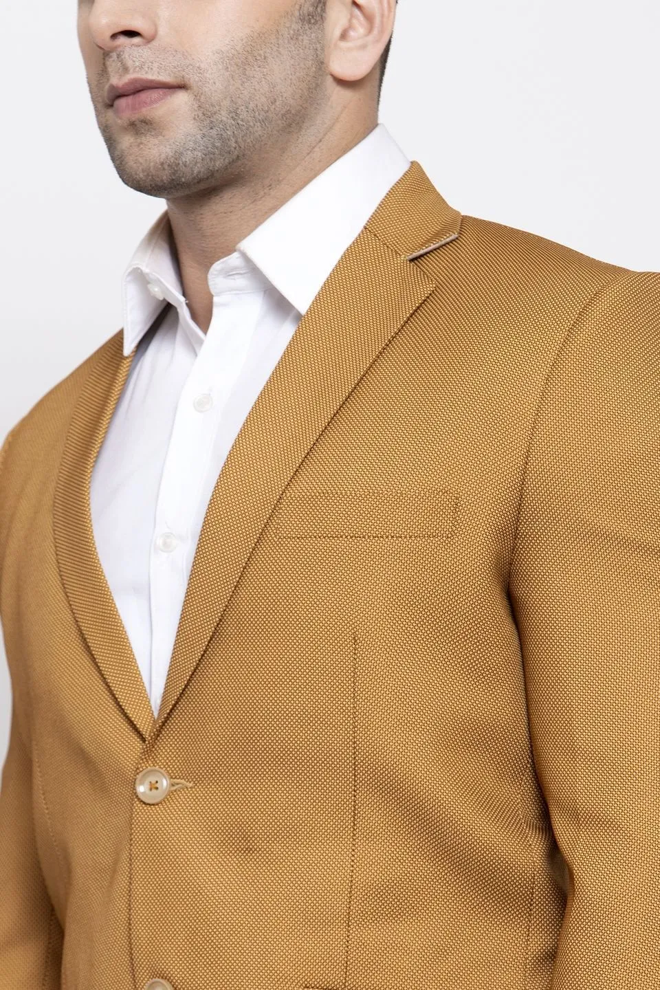 Polyester Cotton Brown Blazer