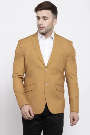 Polyester Cotton Brown Blazer