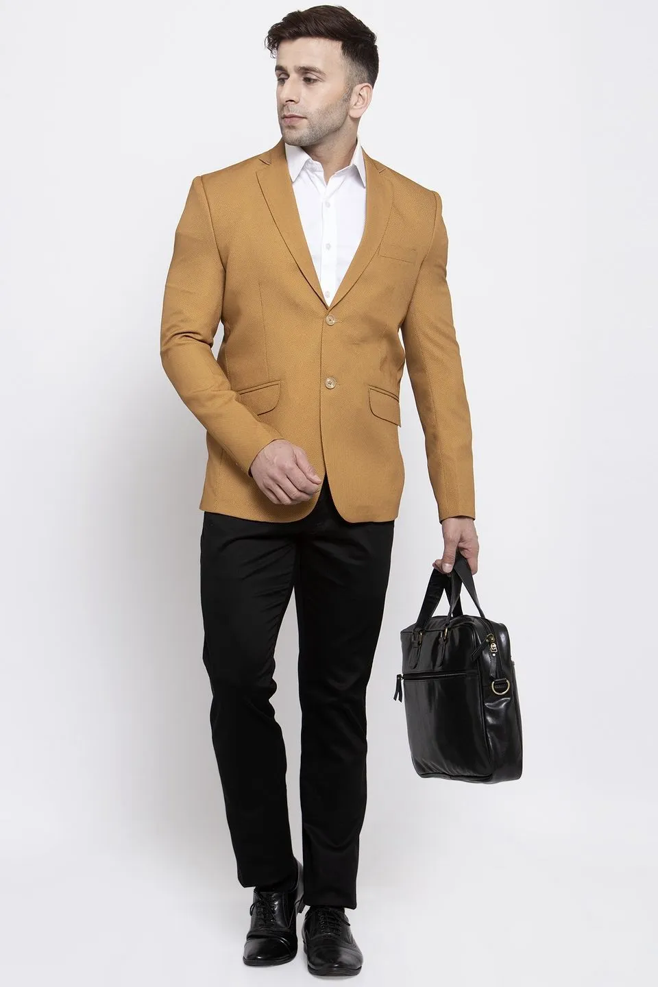 Polyester Cotton Brown Blazer