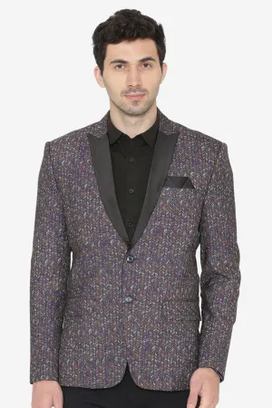 Polyester Cotton Fabric Black Blazer