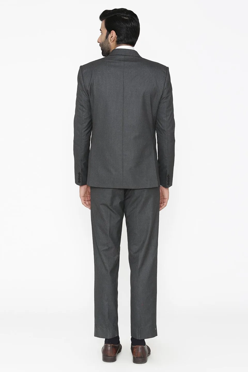 Polyester Cotton Grey Suit