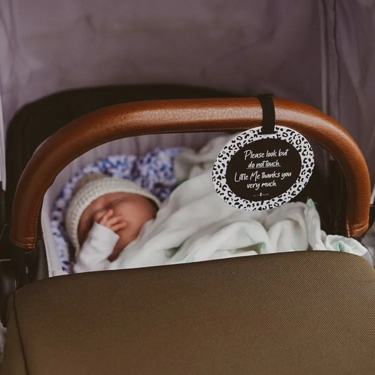 Pram Tag | Please Don't Touch Baby Sign | Germ Tag | Leopard Print