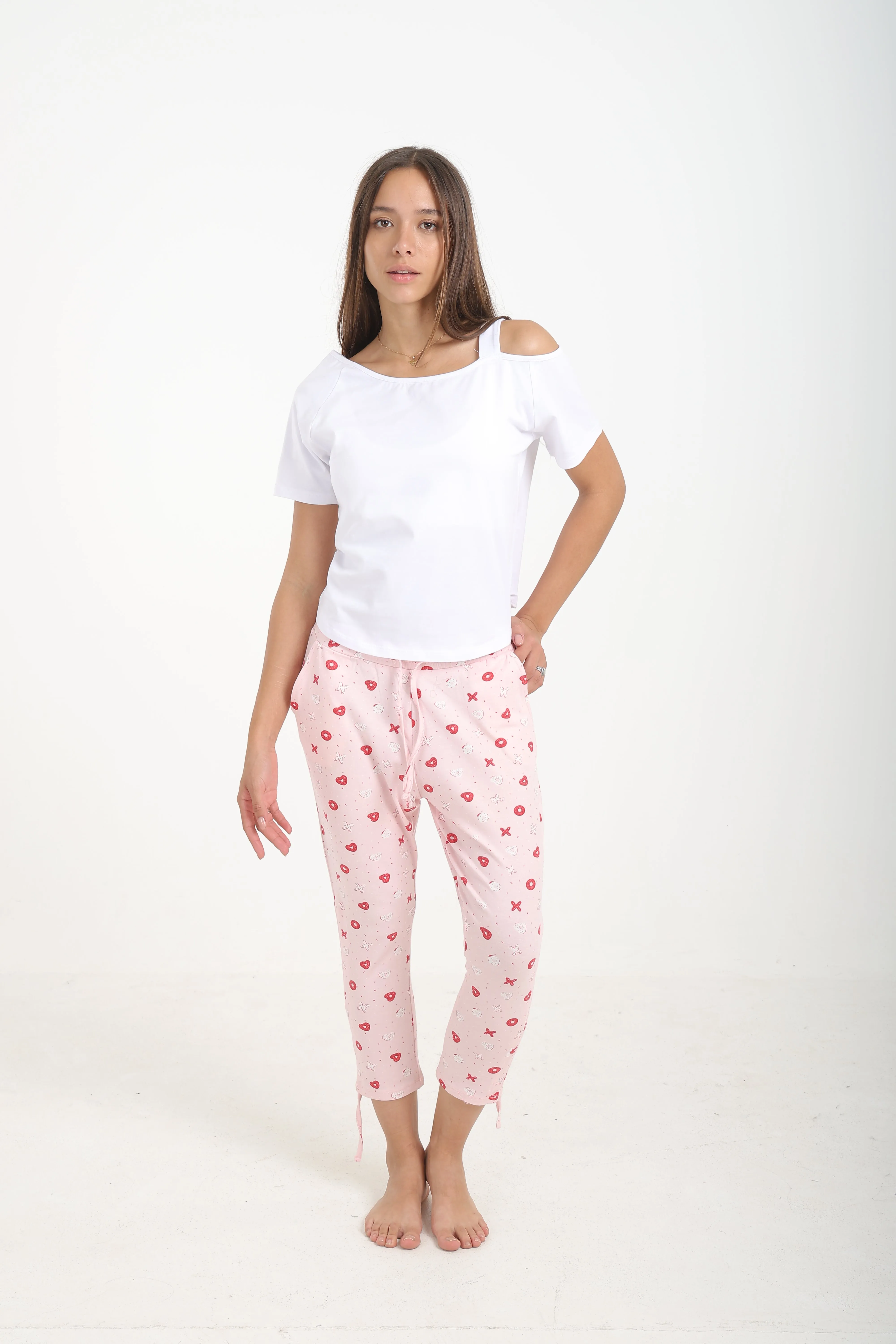 Pyjama Set with Capri Pants