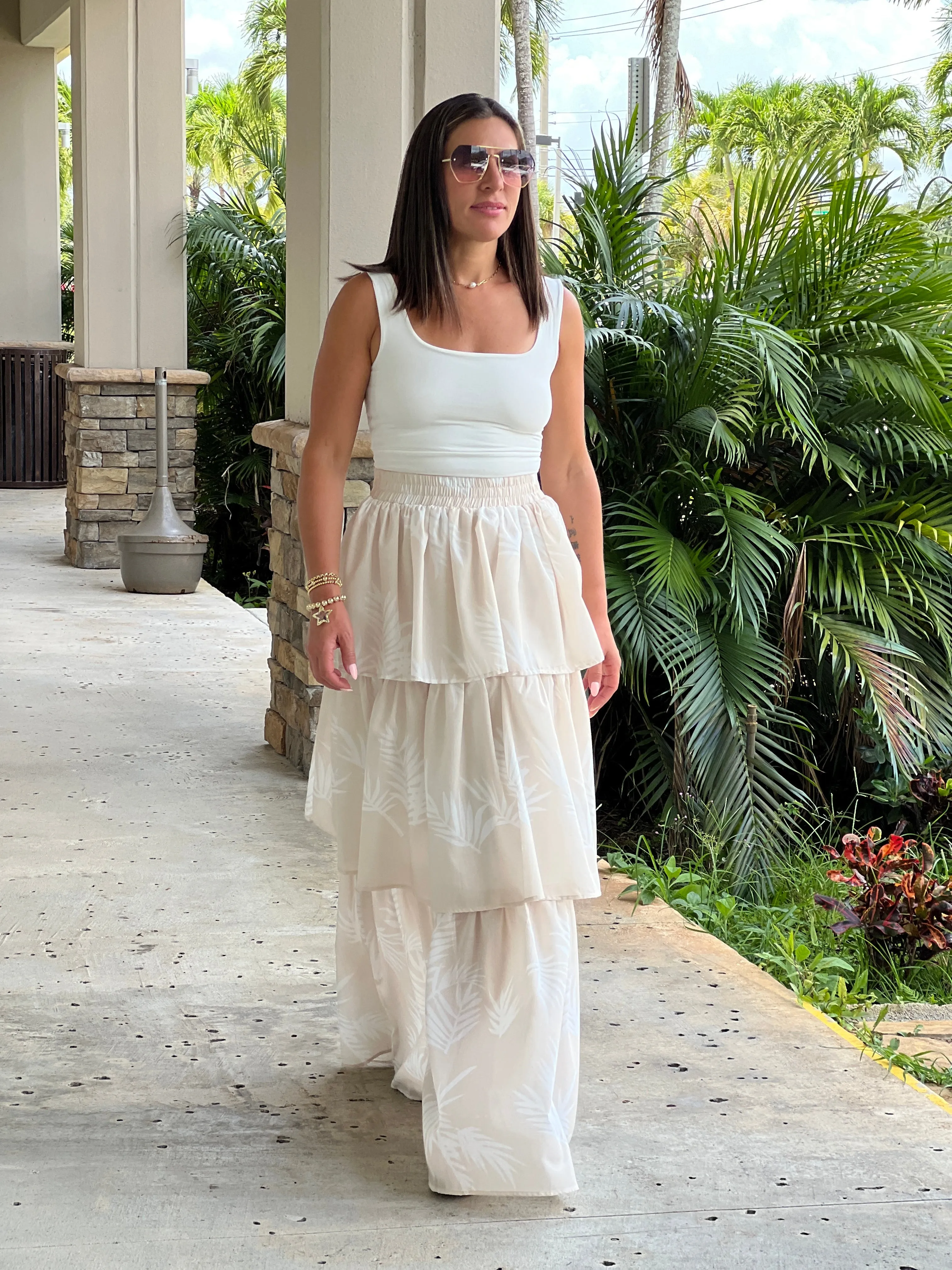 "Amapola" Floral Print Maxi Skirt