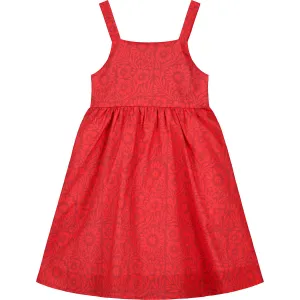 Red and Coral Floral Dress..