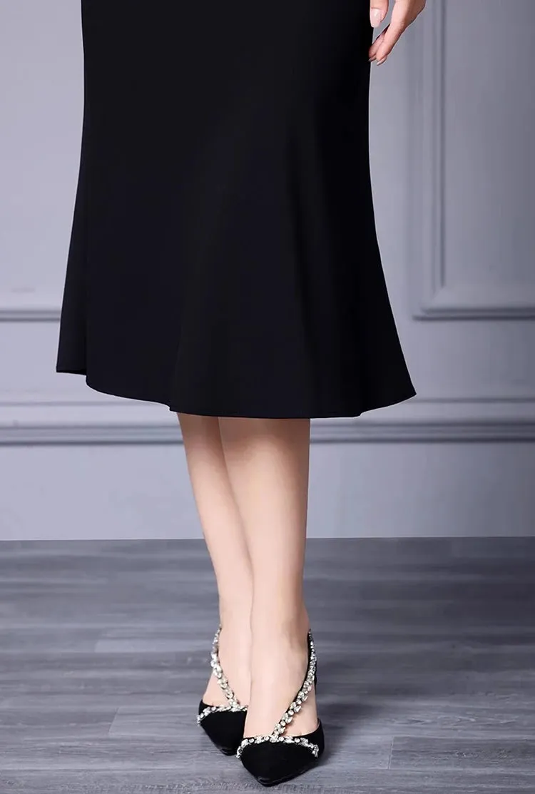 Remy Embroidery Lace Buttock Covering Fishtail Skirt Dress