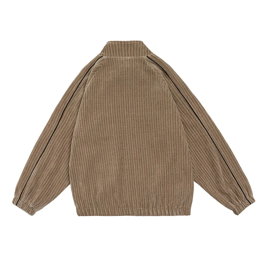 Retro Solid Color Corduroy Jacket