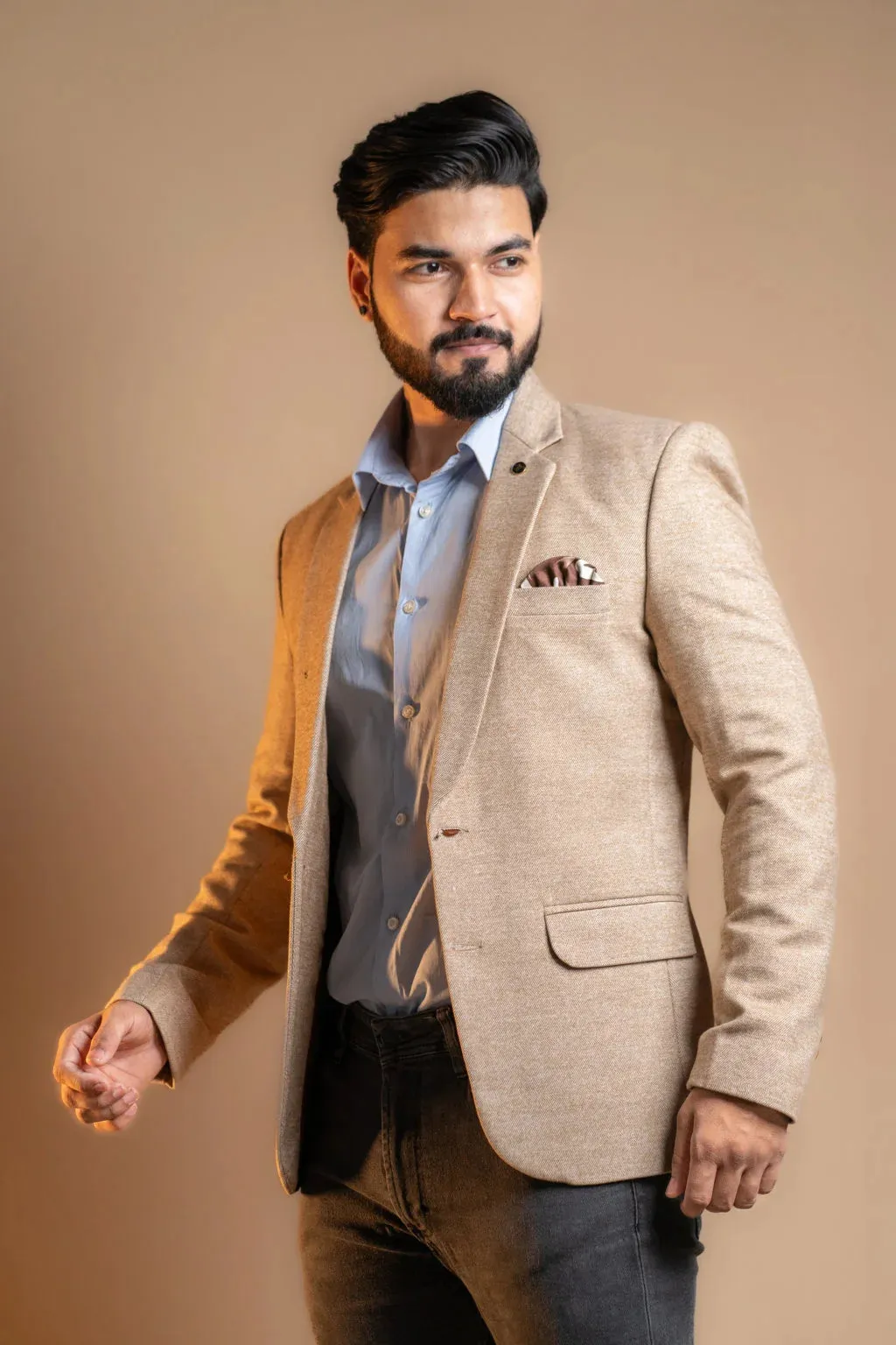 Sandstone Beige Classic Blazer