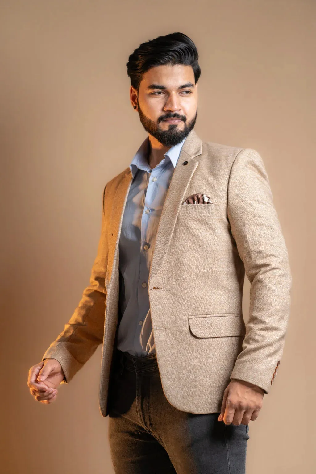 Sandstone Beige Classic Blazer