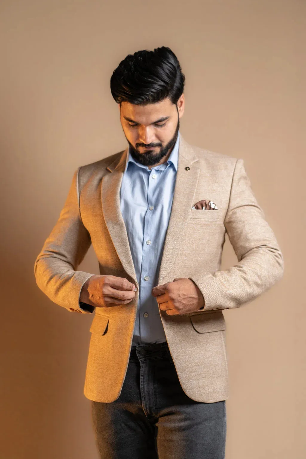 Sandstone Beige Classic Blazer