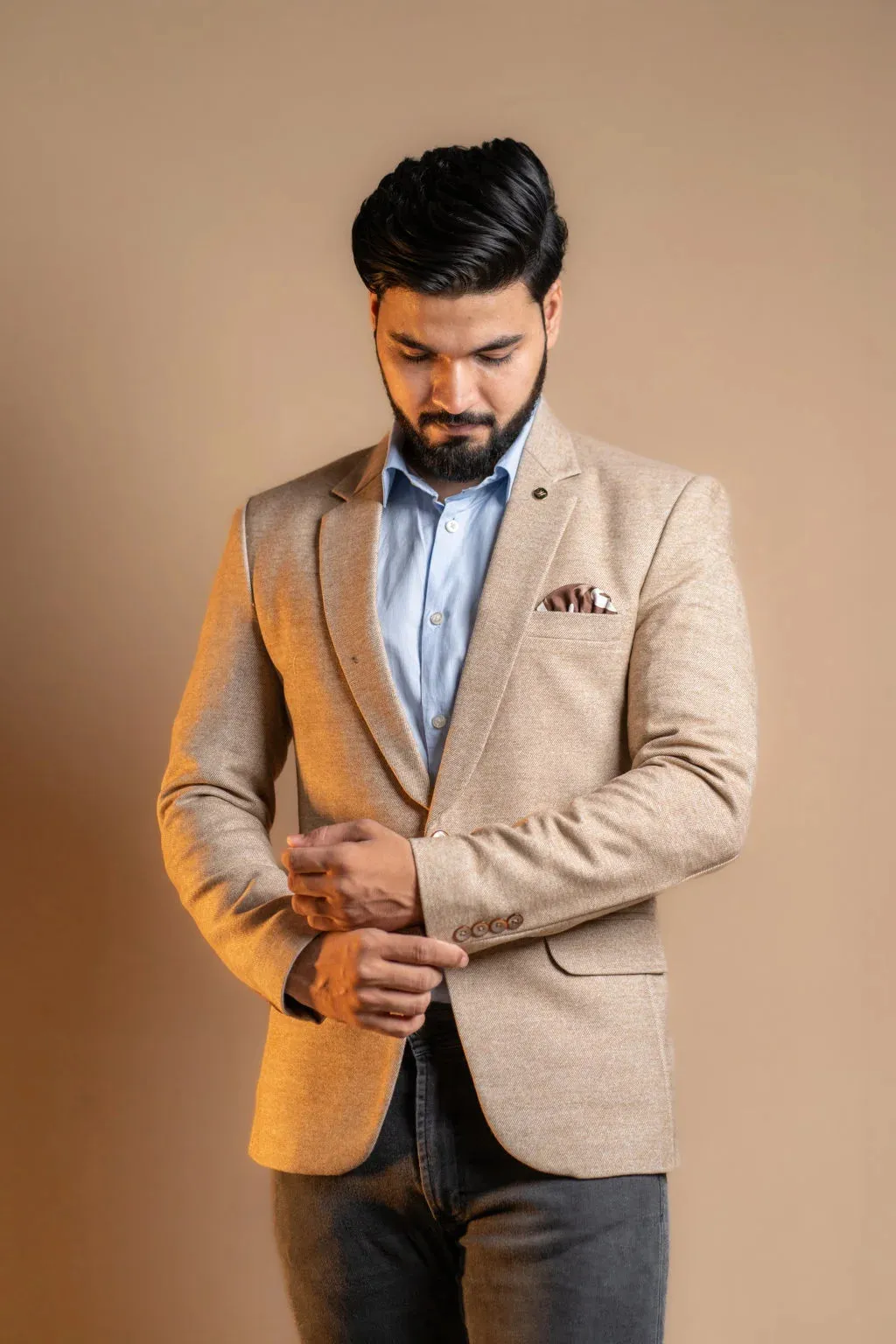 Sandstone Beige Classic Blazer