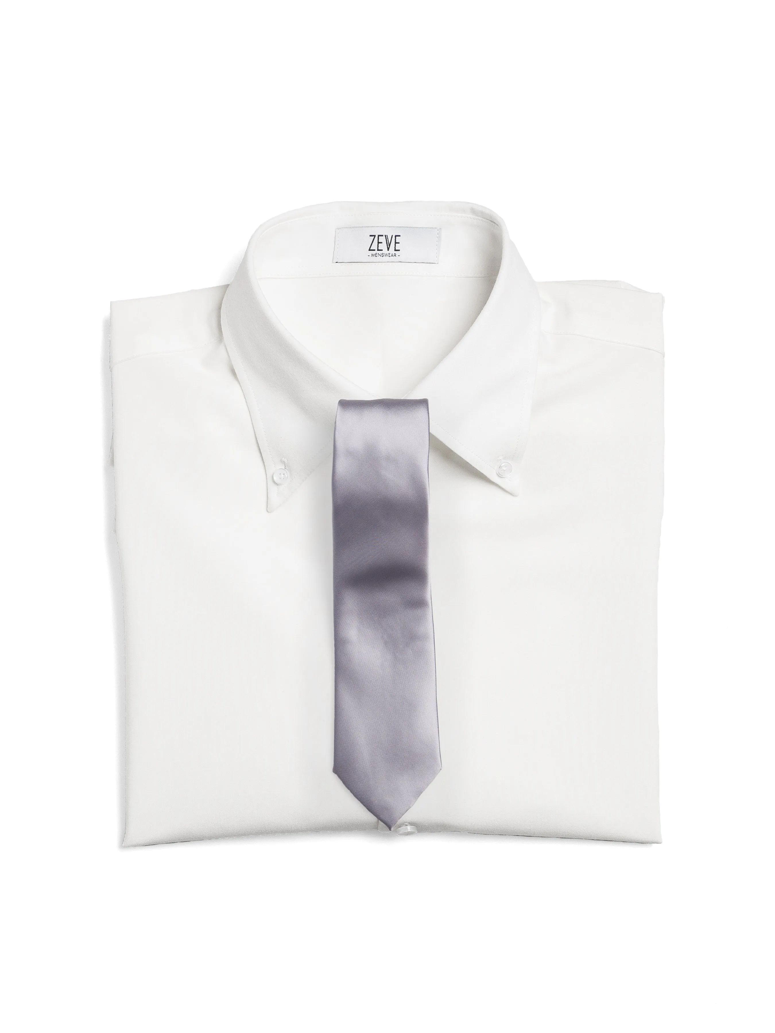 Satin Tie - Silver