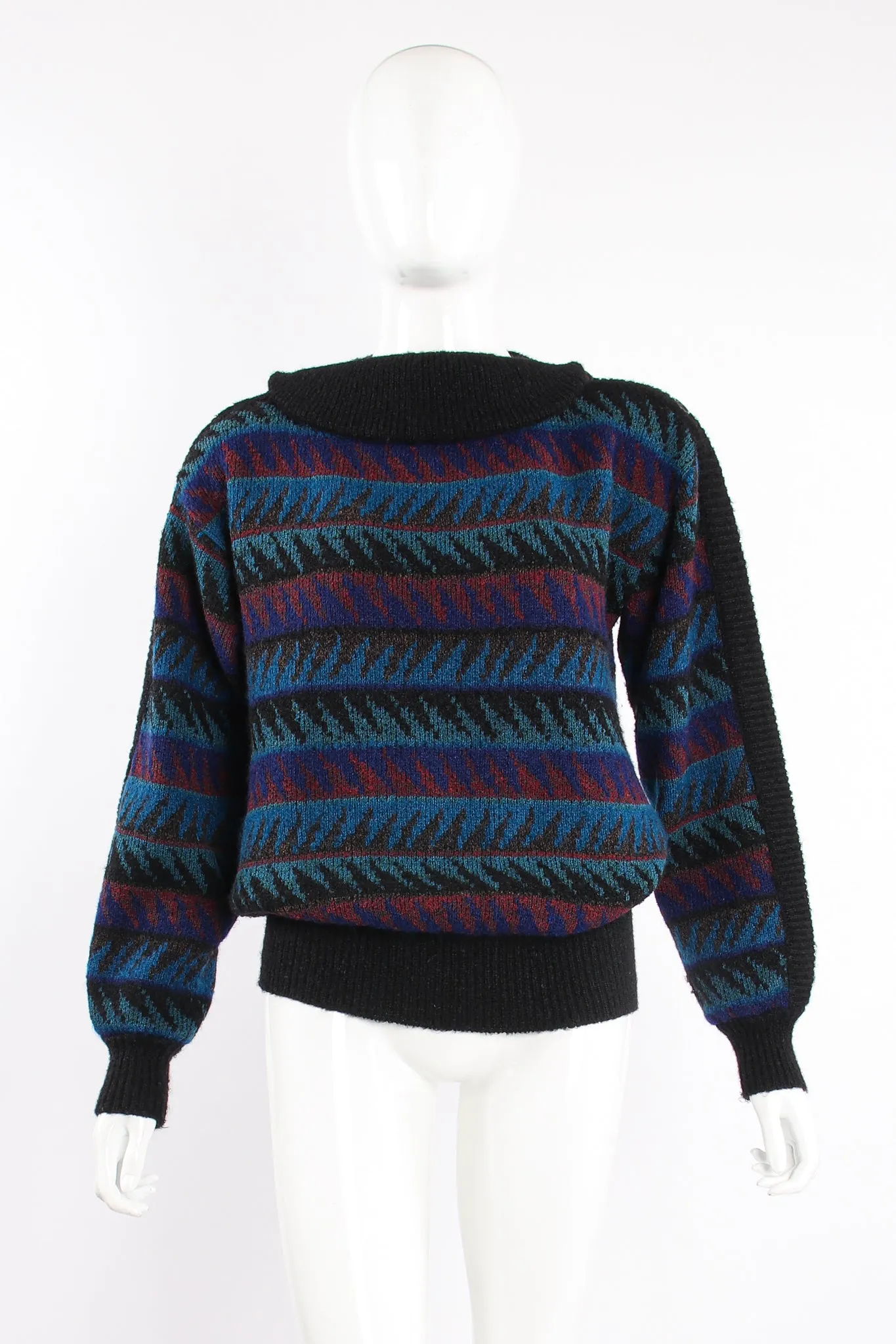 Sawtooth Stripe Bateau Sweater