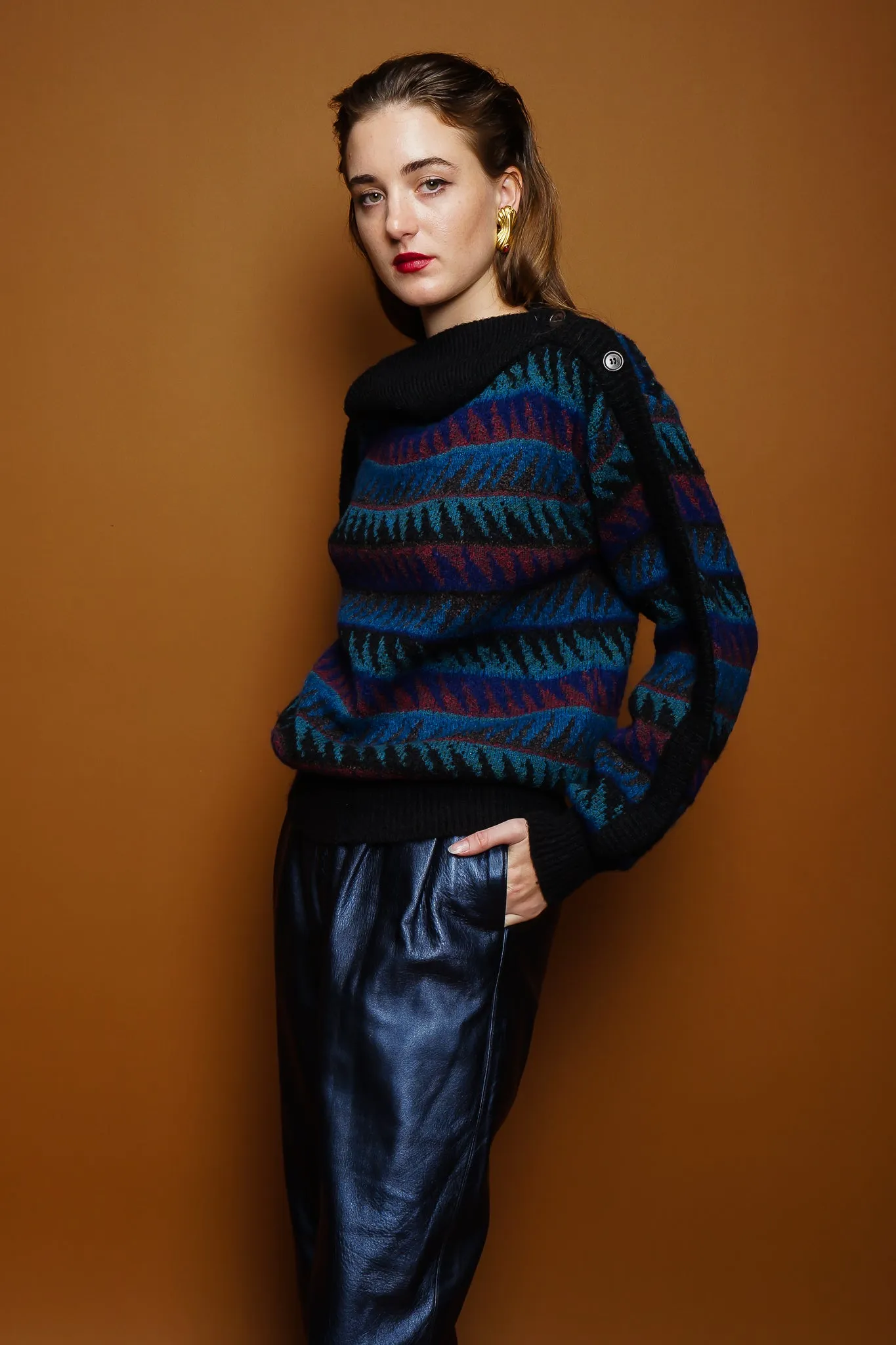Sawtooth Stripe Bateau Sweater