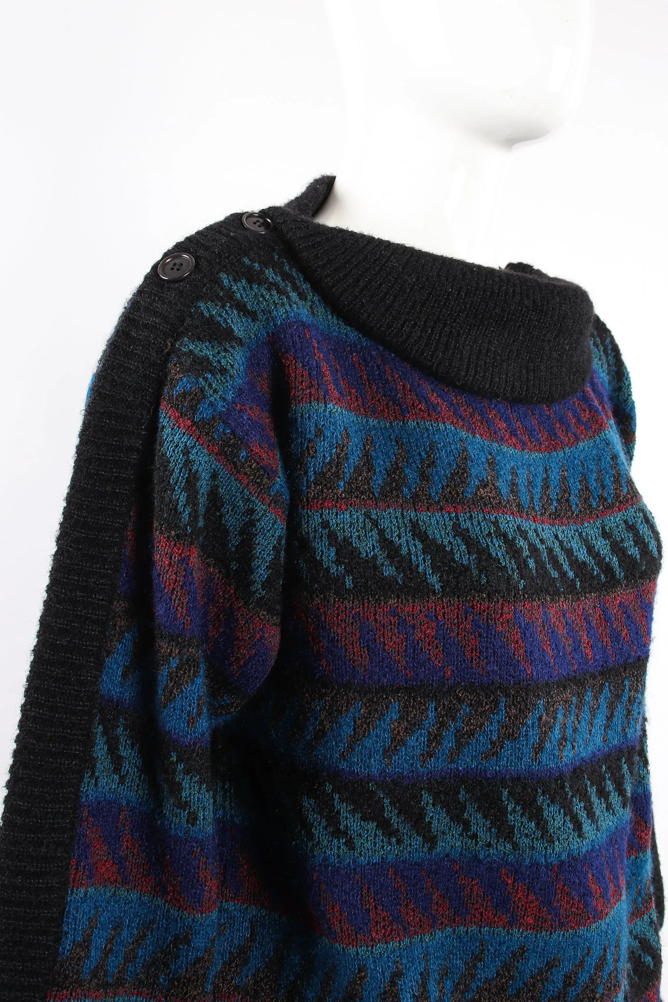 Sawtooth Stripe Bateau Sweater