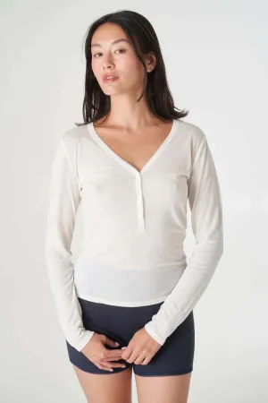 Second Skin by Find Me Now - Tencel Henley Tee (White)