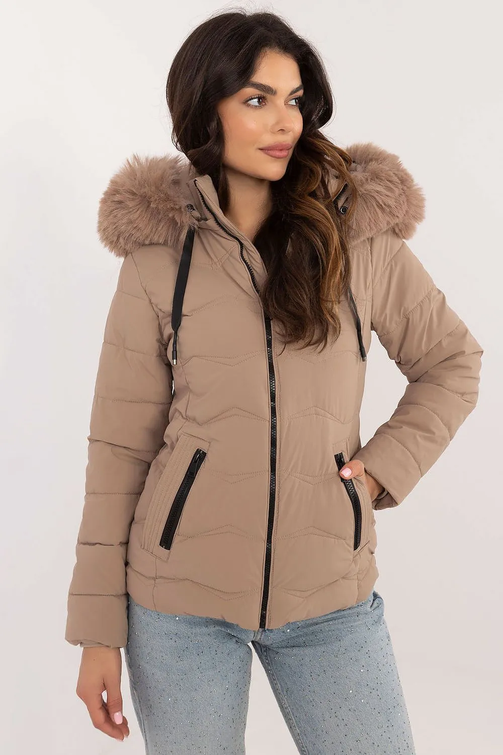 Short length quilted form jacket