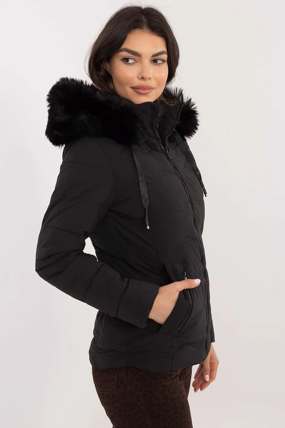 Short length quilted form jacket