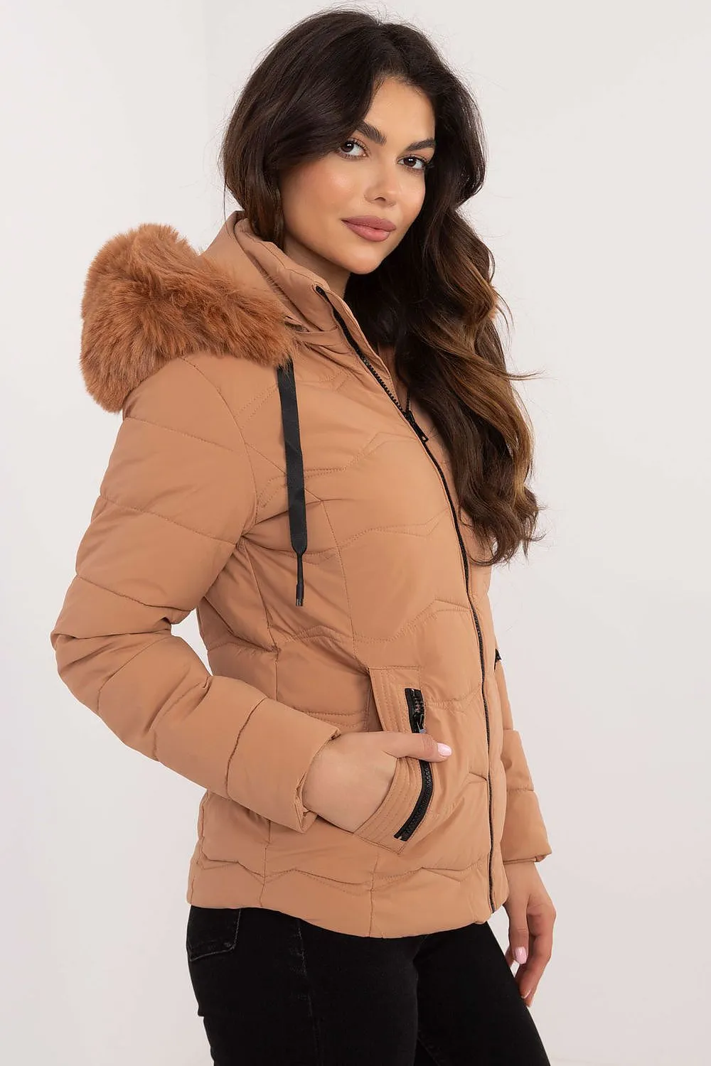 Short length quilted form jacket