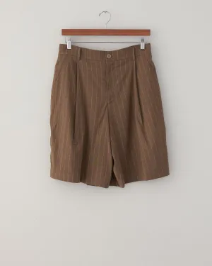 Single Pleat Shorts, Wool/Lycra